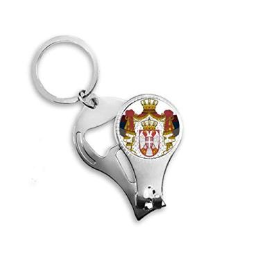 Imagem de Chaveiro Abridor de Garrafas Cortador de Unhas Serbia National Emblem Country