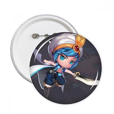 Imagem de Funny Corps Jogo Personagem de Desenho Animado Alfinetes Redondos Botão Emblema Decoração Roupas Presente 5 peças