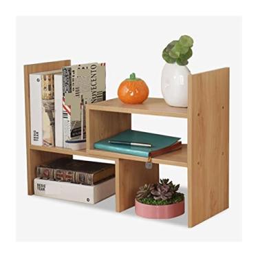 Imagem de KIZQYN Estante de livros prateleira telescópica de escritório mesa pequena estante de livros