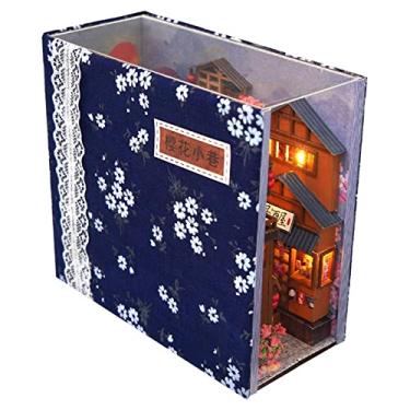 Imagem de Kit de miniaturas de livro recanto - Modelo de rua japonês,Acessórios de montagem manual para Natal, Ano Novo, Dia dos Namorados para restaurar cenas japonesas e lojas de decoração Purble