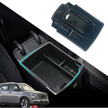 Imagem de GZBFTDH Suporte organizador de caixa de armazenamento de apoio de braço da bandeja do console central, compatível com Hyundai Venue 2020-2022 acessórios interiores automotivos