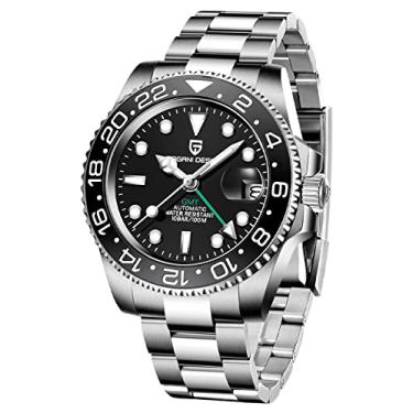 Imagem de BENYAR Pagani Design GMT Relógios de pulso mecânicos automáticos para homens bisel de cerâmica de dois tons cristal de safira 100 m à prova d'água pulseira jubileu moda negócios relógio