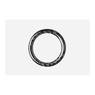 Imagem de LAYGU Carro Ignição chave interruptor anel tampa de fibra de carbono furo círculo adesivos decoração, para Ford Mustang 2009-2015 acessórios