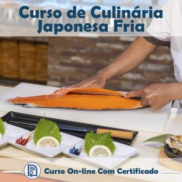 Imagem de Curso online em videoaula sobre Culinária Japonesa Fria com Certificado + 2 brindes