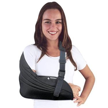 Imagem de Tipoia Velpeau Bilateral Imobilizador Estofado para Membro Superior, SalvaPé, Preto, G
