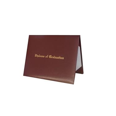 Imagem de Capa Diploma 6x8 7x9 impressão suave "Diploma of Graduation" Certificate Cover Grad Days, Marrom, 7x9