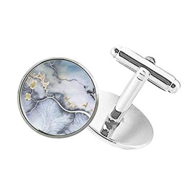 Imagem de DIYthinker Abotoaduras de botão redondo aquarela sombreamento de tinta