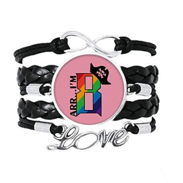 Imagem de OFFbb-USA Oito arco-íris chapéu pirata art deco, pulseira moderna presente amor acessório pulseira de couro torcido corda pulseira presente