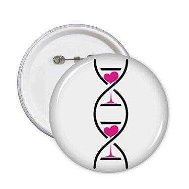 Imagem de Ampulheta Love Double Helix Gene Pins Emblema Emblema Acessório Decoração 5 peças