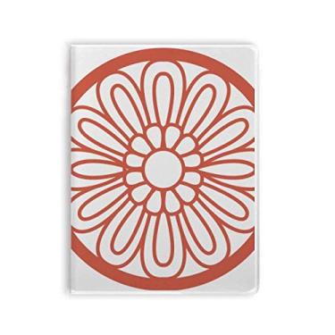 Imagem de Diário de capa macia com estampa tradicional chinesa de flor vermelha chinesa