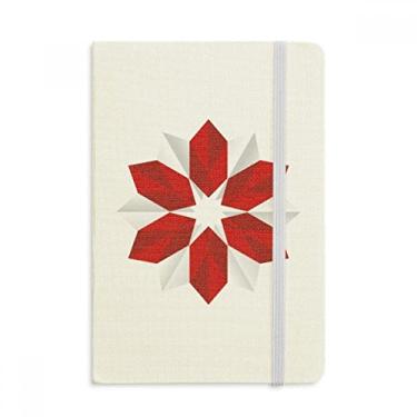 Imagem de Caderno de flores abstratas de Natal com estampa de origami, capa dura de tecido, diário clássico