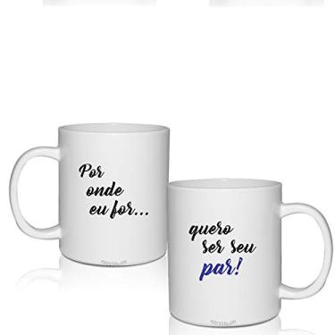 Imagem de Kit 2 Canecas Brancas Personalizadas Dia dos Namorados