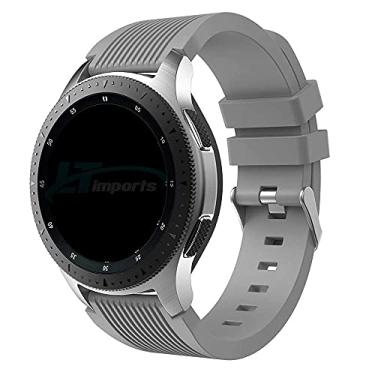 Imagem de Pulseira Clássica 22mm compatível com Samsung Galaxy Watch 3 45mm - Galaxy Watch 46mm - Gear S3 Frontier - Amazfit GTR 47mm - Marca Ltimports (Cinza)