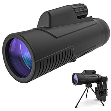Imagem de Monocular 12X42 Monocular Telesacope, HD Monocular com suporte para smartphone e tripé, Zoom Low Monóculos para observação de pássaros, caminhadas, viagens