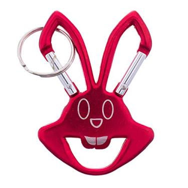 Imagem de Chaveiro Paracord Planet Laughing Rabbit – abridor de garrafa (pacote com 5, vermelho)