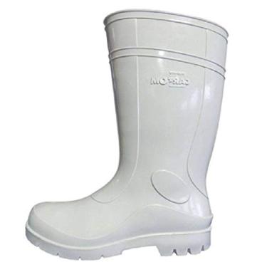 Imagem de Bota de Segurança PVC Cartom Branco Cano Médio 42