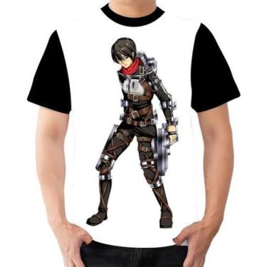 Imagem de Camiseta Camisa Personalizada Mikasa Ackerman Anime Aot 4 - Estilo Viz