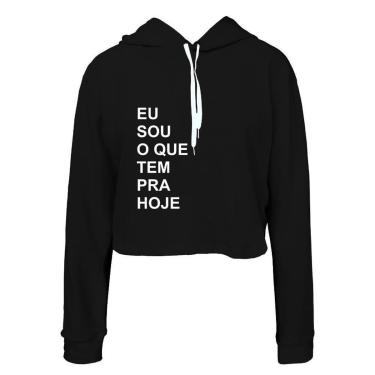 Imagem de Moletom Feminino Cropped O Que Tem Pra Hoje Confortável-Feminino