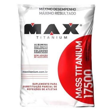 Imagem de Kit 5x Mass Titanium 17500  3000g Refil Vitamina de Frutas  Max Titanium-Unissex