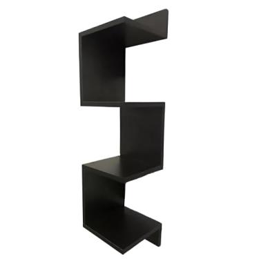 Imagem de Prateleira Estante Nichos De Canto Parede Organizar Objetos Preto