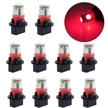 Imagem de GLOFE T10 194 168 Dash Instrument Lâmpadas LED vermelhas brilhantes painel painel painel brilhante lâmpadas LED painel lâmpadas LED lâmpadas 10 peças/conjunto