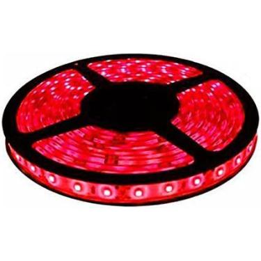 Imagem de Fita Led 3528 Vermelho Rolo 5M Com Fonte 12V 2A - Mkb