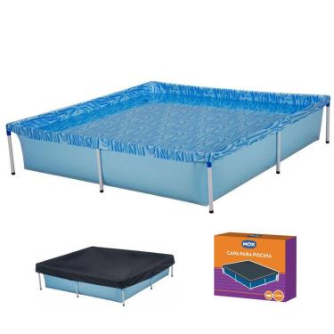 Imagem de  Kit Piscina Infantil 1500 Litros Estruturada + Capa - Mor