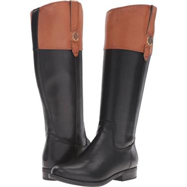 Imagem de Tommy Hilfiger Bota de equitação feminina Shano, Preto/Marrom, 6.5