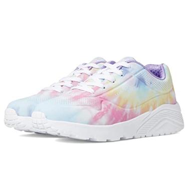 Imagem de Skechers Tênis infantil unissex Uno Lite, Branco/Multi, 3 Little Kid