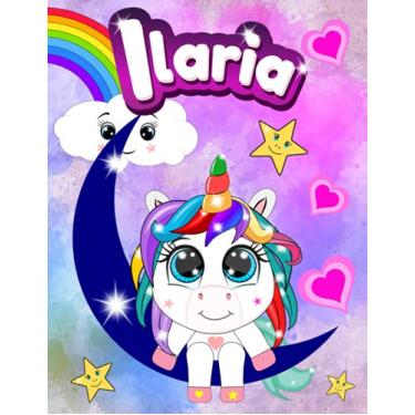 Imagem de Quaderno con Baby Unicorno - Ilaria: Quadernone a Righe per 1 e 2 Elementare con Unicorni ed Arcobaleno per Bambine - Le Pagine sono numerate e ... Notebook per scrivere e fare i compiti