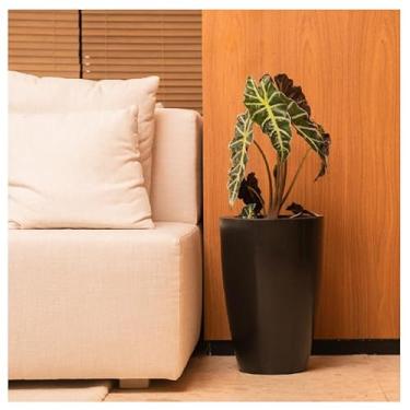 Imagem de VASO POLIETILENO CONE LISO REDONDO P/PLANTAS E JARDINS DECORATIVO (PRETO ABSOLUTO)