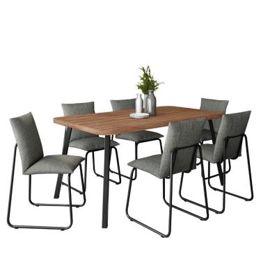 Imagem de Conjunto Sala de Jantar 6 Cadeiras Di Nettuno Carraro Nog Pre