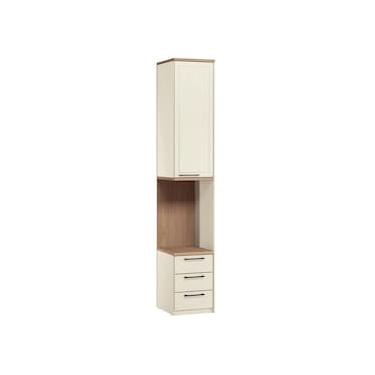 Imagem de Armário Modulado Lateral Toledo 1 Porta 3 Gavetas 2 Prateleiras - Areia/Wood