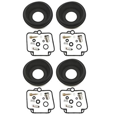Imagem de Kit de reparo de carburador Configurar peças de vedação de agulha flutuante de diafragma a vácuo para Suzuki GS500E 1994-2000 GS 500 E (Cor: 4 conjuntos)