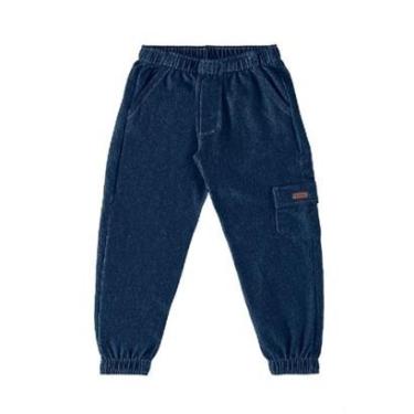 Imagem de Calça Infantil Menino Cotton Jeans Bolso Cargo-Masculino