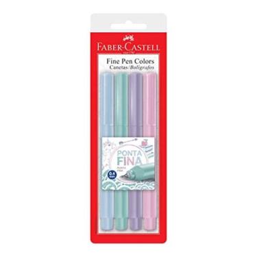 Imagem de Caneta Fine Pen Colors 4 Cores Pastel - Faber-Castell