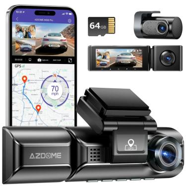 Imagem de Azdome M550 Pro Câmera Veicular 4kgps Ideal Para Uber/99 + Cartão de memória 64Gb
