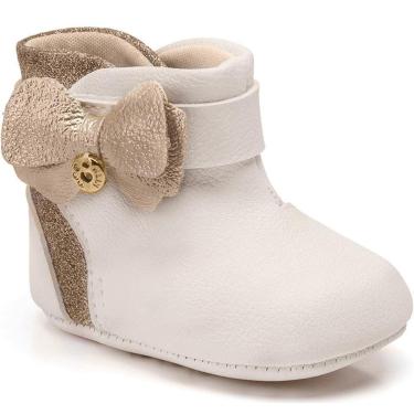 Imagem de BOTA CANO CURTO INFANTIL BAUNILHA COM LAÇO KLIN REF: 267005 1/4-Feminino