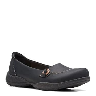 Imagem de Clarks Mocassim feminino Roseville Sky, Couro preto, 39