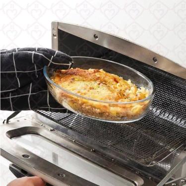 Imagem de Kit 2 Forma De Vidro Assadeira 2,4L Forno Assados Bolo Frango