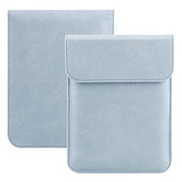 Imagem de HoYiXi Capa universal para Kindle Paperwhite/Colorsoft/Signature Edition 2024-2012 de 15,2 cm, 17,8 cm, capa para leitor de ebook Kobo/Tolino/Pocketbook de 15,2 cm, azul