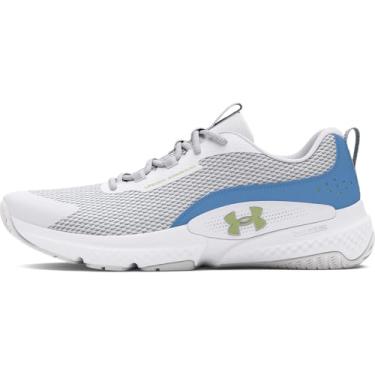 Imagem de Under Armour Tênis feminino Dynamic Select Cross Trainer, (103) Branco/Azul Horizonte/Verde Retrô, 8