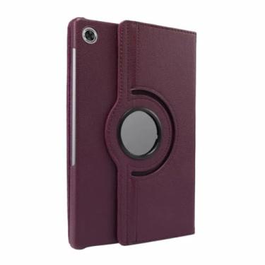 Imagem de Capa para tablet com suporte giratório 360 para Lenovo Tab M10 3ª geração TB328FU TB328XU M10 Plus Gen 3 10.6 TB125FU TB128FU M9 TB-310FU (roxo, M10 3ª geração 2022)