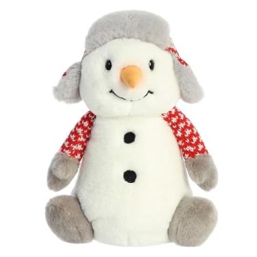 Imagem de Aurora Festive Holiday Aspen Snowman with Hat Stuffed Animal - Seasonal Cheer - Heartwarming Gifts - White 10 Inches