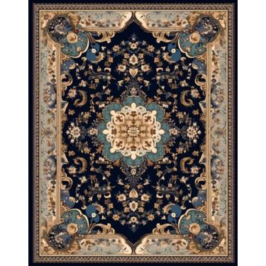 Imagem de Tapete vintage para sala de estar, tapete americano de luxo de alta qualidade para quarto, sofá, mesa, tapete grande para sala de estar, flanela 8.200 x 300 cm 78,7 x 118 pol.