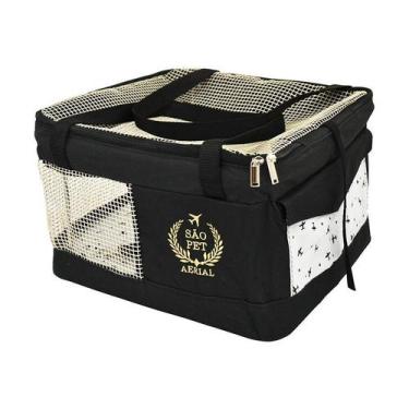 Imagem de Bolsa de Transporte São Pet Aerial GL para Cães e Gatos Preta