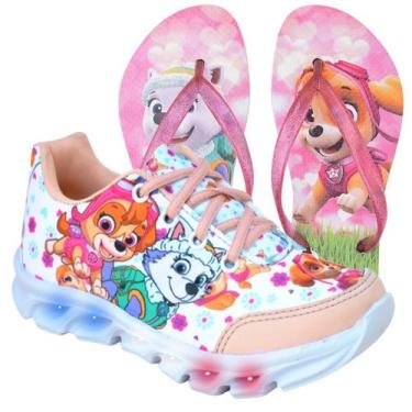 Imagem de Tenis Feminino De Led Infantil  Patrulha Canina Meninas Casual + Chine