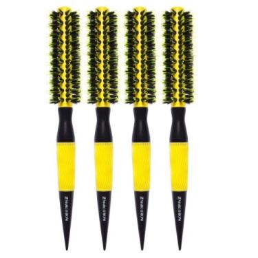 Imagem de Kit 4 escovas profissionais térmicas cerâmica P marco boni - Genérico