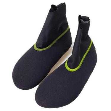 Imagem de Sapatilha Beach Tennis Neoprene Adulto Realtex, G, Preto, Verde