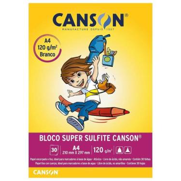 Imagem de Bloco de Papel Super Sulfite A4 Canson 120g 